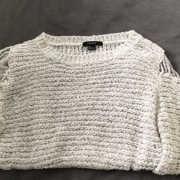 Forever 21 Open Stitch Shoulder Sweater - Picture 3 of 3